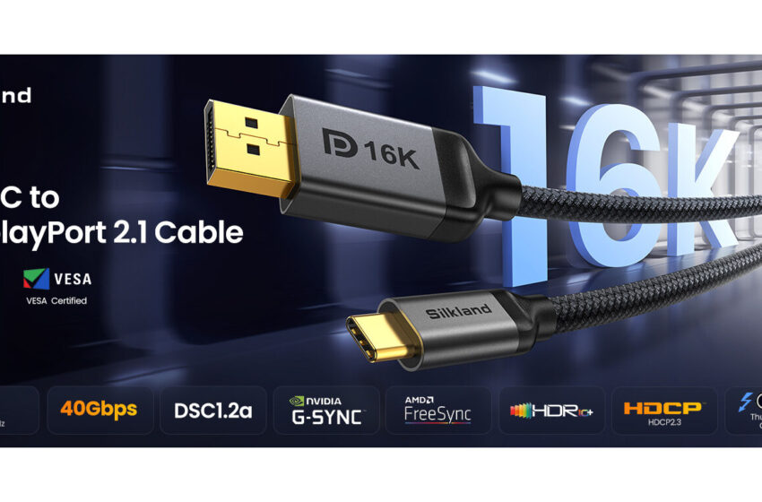  Silkland Launches First 16K VESA-Certified USB C to DisplayPort 2.1 Cable on Amazon